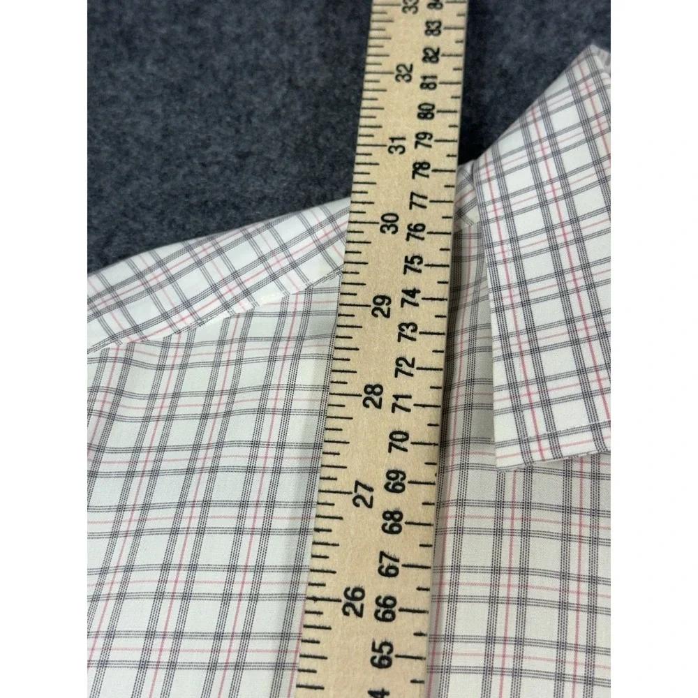 Banana‎ Republic Non-Iron Slim Fit Plaid Dress Shirt Size 15-15.5 M